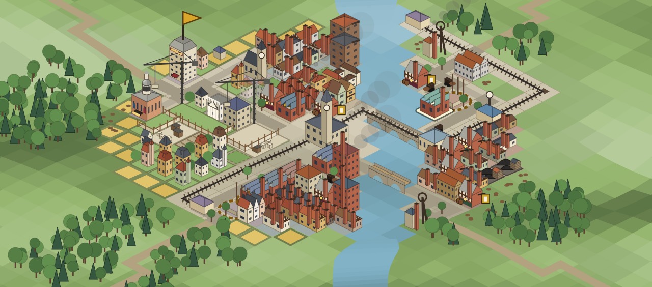 The town on the map in the summer of 1890: a small river town