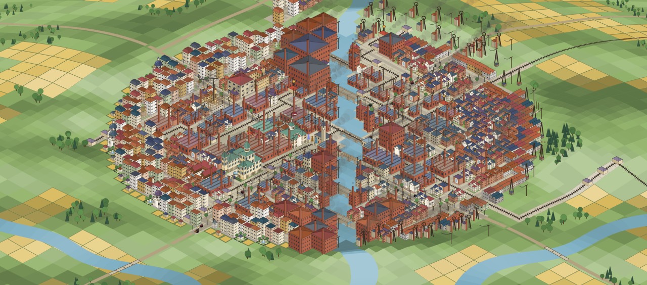 The same town in the summer of 1930: an industrial city of works, terraces and railways